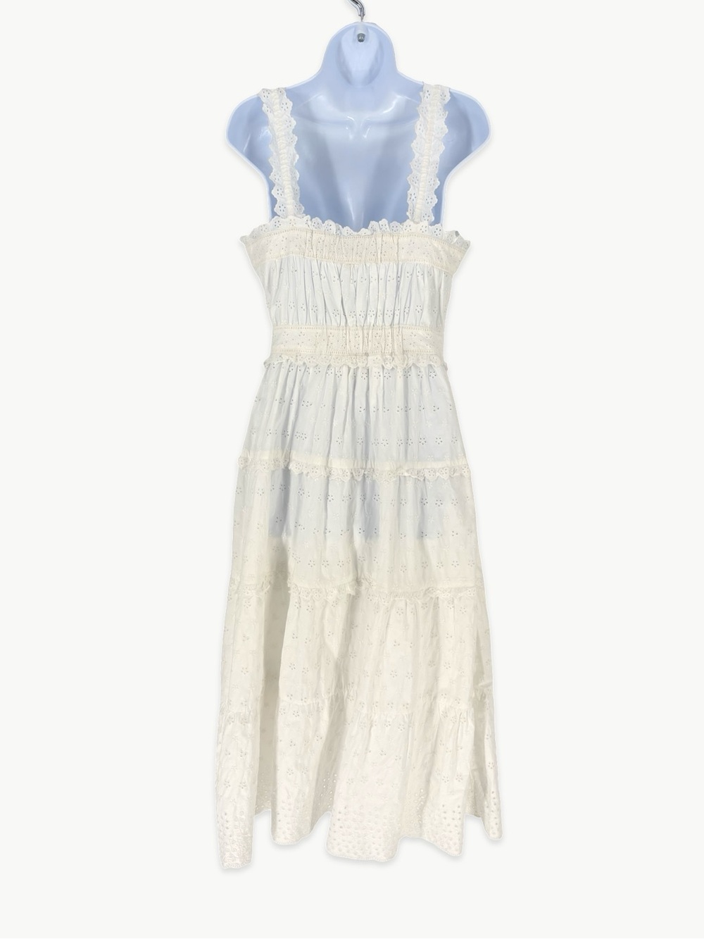 Gap × DÔEN Eyelet Midi Dress Size Small White Cottagecore Prairie Romantic NWT - Picture 3 of 15
